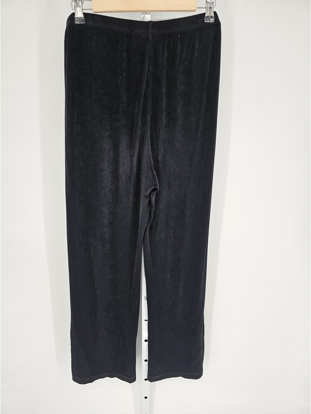 Neiman Marcus Women's Black Cotton Blend Suede High-Rise Pull-On Trouser Size 1X
